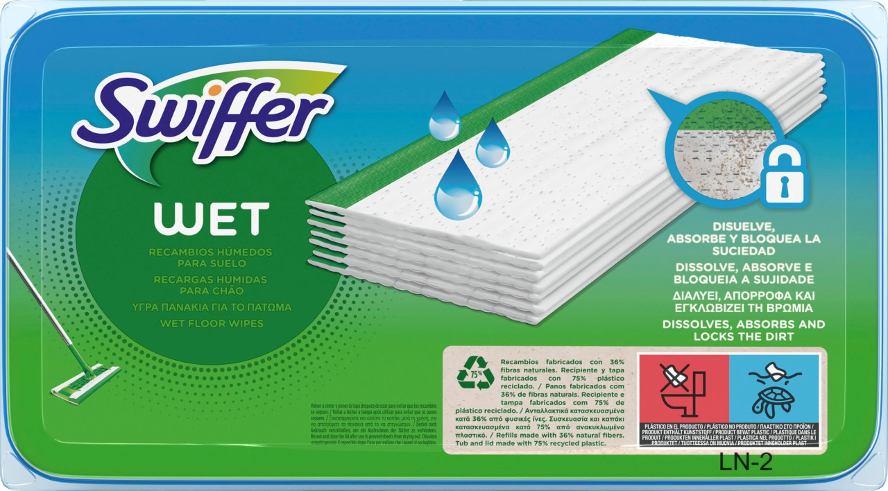 Swiffer Wood & Parquet Wipes Refill Pack 18 Wipes : : Grocery